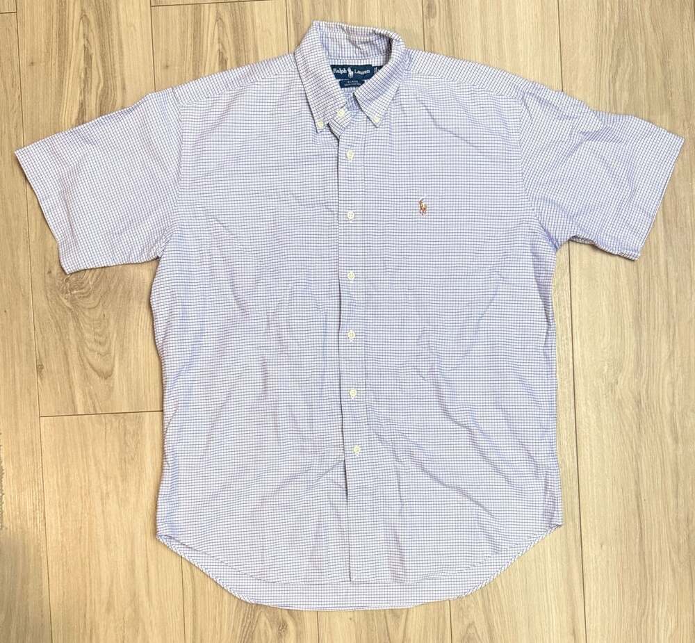 Ralph Lauren Blake Short Sleeve Shirt M Blue Check